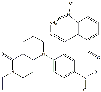 N,N-diethyl-1-[4-nitro-2-(2-{3-nitrobenzoyl}carbohydrazonoyl)phenyl]-3-piperidinecarboxamide Struktur