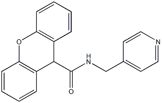 N-(4-pyridinylmethyl)-9H-xanthene-9-carboxamide,,结构式