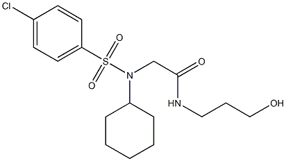 2-[[(4-chlorophenyl)sulfonyl](cyclohexyl)amino]-N-(3-hydroxypropyl)acetamide