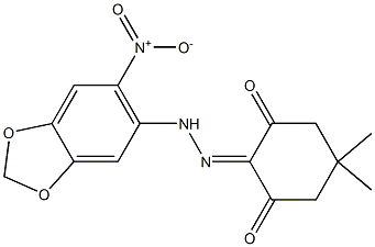 5,5-dimethyl-1,2,3-cyclohexanetrione 2-({6-nitro-1,3-benzodioxol-5-yl}hydrazone)