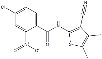 4-chloro-N-(3-cyano-4,5-dimethyl-2-thienyl)-2-nitrobenzamide 结构式