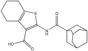 2-[(1-adamantylcarbonyl)amino]-4,5,6,7-tetrahydro-1-benzothiophene-3-carboxylic acid Structure