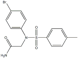 2-{4-bromo[(4-methylphenyl)sulfonyl]anilino}acetamide 结构式