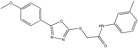 2-{[5-(4-methoxyphenyl)-1,3,4-oxadiazol-2-yl]sulfanyl}-N-(3-methylphenyl)acetamide 结构式