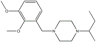 1-sec-butyl-4-(2,3-dimethoxybenzyl)piperazine,,结构式