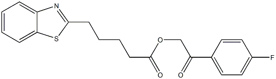 2-(4-fluorophenyl)-2-oxoethyl 5-(1,3-benzothiazol-2-yl)pentanoate,,结构式