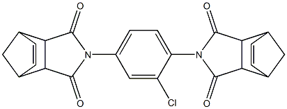 4-[2-chloro-4-(3,5-dioxo-4-azatricyclo[5.2.1.0~2,6~]dec-8-en-4-yl)phenyl]-4-azatricyclo[5.2.1.0~2,6~]dec-8-ene-3,5-dione 结构式