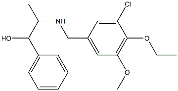 2-[(3-chloro-4-ethoxy-5-methoxybenzyl)amino]-1-phenyl-1-propanol Structure