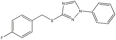 3-[(4-fluorobenzyl)sulfanyl]-1-phenyl-1H-1,2,4-triazole 结构式