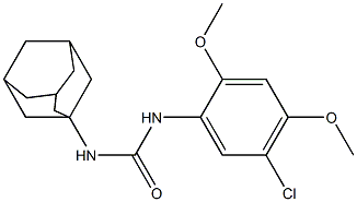 N-(1-adamantyl)-N'-(5-chloro-2,4-dimethoxyphenyl)urea 结构式