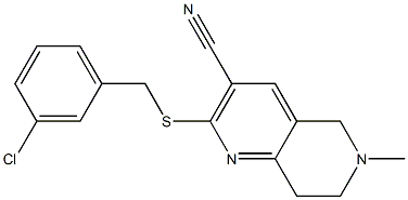 2-[(3-chlorobenzyl)sulfanyl]-6-methyl-5,6,7,8-tetrahydro[1,6]naphthyridine-3-carbonitrile