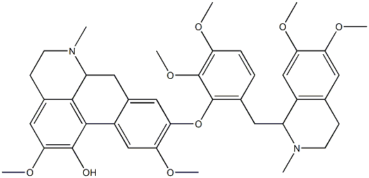 9-{6-[(6,7-dimethoxy-2-methyl-1,2,3,4-tetrahydro-1-isoquinolinyl)methyl]-2,3-dimethoxyphenoxy}-2,10-dimethoxy-6-methyl-5,6,6a,7-tetrahydro-4H-dibenzo[de,g]quinolin-1-ol