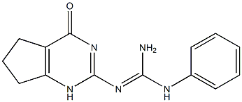 N''-(4-oxo-4,5,6,7-tetrahydro-1H-cyclopenta[d]pyrimidin-2-yl)-N-phenylguanidine Structure