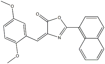 4-(2,5-dimethoxybenzylidene)-2-(1-naphthyl)-1,3-oxazol-5(4H)-one Structure