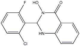 2-(2-chloro-6-fluorophenyl)-3-hydroxy-2,3-dihydro-4(1H)-quinazolinone,,结构式