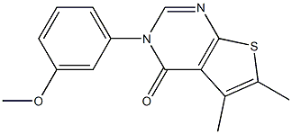 3-(3-methoxyphenyl)-5,6-dimethylthieno[2,3-d]pyrimidin-4(3H)-one Structure