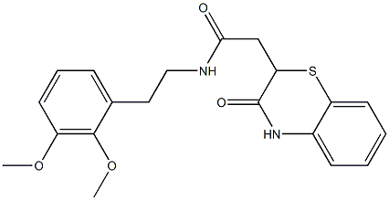 N-[2-(2,3-dimethoxyphenyl)ethyl]-2-(3-oxo-3,4-dihydro-2H-1,4-benzothiazin-2-yl)acetamide Structure