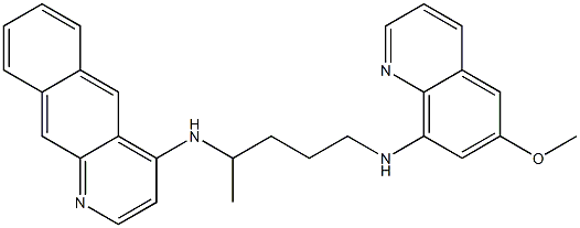 N-benzo[g]quinolin-4-yl-N-{4-[(6-methoxy-8-quinolinyl)amino]-1-methylbutyl}amine Structure