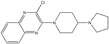 2-chloro-3-[4-(1-pyrrolidinyl)-1-piperidinyl]quinoxaline 结构式