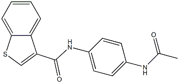 N-[4-(acetylamino)phenyl]-1-benzothiophene-3-carboxamide