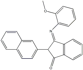 3-[(2-methoxyphenyl)imino]-2-(2-naphthyl)-1-indanone,,结构式