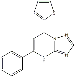 5-phenyl-7-(2-thienyl)-4,7-dihydro[1,2,4]triazolo[1,5-a]pyrimidine Struktur