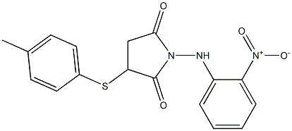 1-{2-nitroanilino}-3-[(4-methylphenyl)sulfanyl]-2,5-pyrrolidinedione Structure