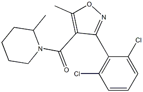 1-{[3-(2,6-dichlorophenyl)-5-methyl-4-isoxazolyl]carbonyl}-2-methylpiperidine Structure