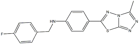 N-(4-fluorobenzyl)-N-[4-(3-methyl[1,2,4]triazolo[3,4-b][1,3,4]thiadiazol-6-yl)phenyl]amine Structure