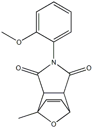 4-(2-methoxyphenyl)-1-methyl-10-oxa-4-azatricyclo[5.2.1.0~2,6~]dec-8-ene-3,5-dione,,结构式