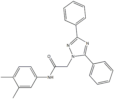 N-(3,4-dimethylphenyl)-2-(3,5-diphenyl-1H-1,2,4-triazol-1-yl)acetamide Structure