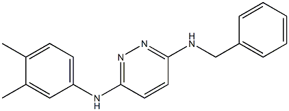 N-benzyl-N-[6-(3,4-dimethylanilino)-3-pyridazinyl]amine Structure