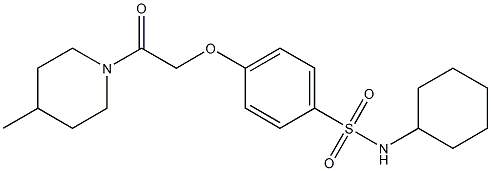 N-cyclohexyl-4-[2-(4-methyl-1-piperidinyl)-2-oxoethoxy]benzenesulfonamide Structure