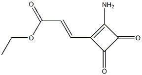 ethyl 3-(2-amino-3,4-dioxo-1-cyclobuten-1-yl)acrylate,,结构式