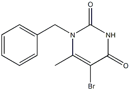 1-benzyl-5-bromo-6-methyl-2,4(1H,3H)-pyrimidinedione 结构式