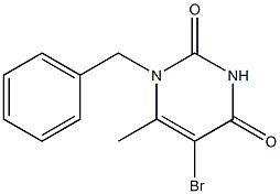 1-benzyl-5-bromo-6-methyl-2,4(1H,3H)-pyrimidinedione Structure