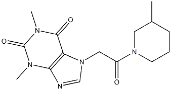 1,3-dimethyl-7-[2-(3-methyl-1-piperidinyl)-2-oxoethyl]-3,7-dihydro-1H-purine-2,6-dione