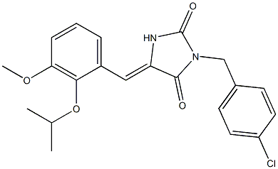 3-(4-chlorobenzyl)-5-(2-isopropoxy-3-methoxybenzylidene)imidazolidine-2,4-dione|