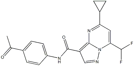  N-(4-acetylphenyl)-5-cyclopropyl-7-(difluoromethyl)pyrazolo[1,5-a]pyrimidine-3-carboxamide