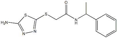 2-[(5-amino-1,3,4-thiadiazol-2-yl)sulfanyl]-N-(1-phenylethyl)acetamide