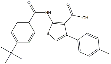 2-[(4-tert-butylbenzoyl)amino]-4-(4-methylphenyl)-3-thiophenecarboxylic acid Structure