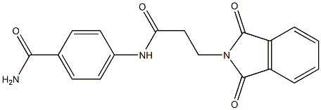 4-{[3-(1,3-dioxo-1,3-dihydro-2H-isoindol-2-yl)propanoyl]amino}benzamide Structure