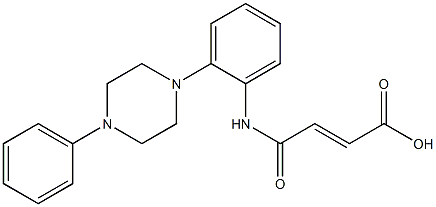 4-oxo-4-[2-(4-phenyl-1-piperazinyl)anilino]-2-butenoic acid 化学構造式