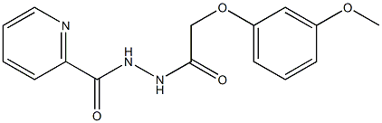 2-(3-methoxyphenoxy)-N'-(2-pyridinylcarbonyl)acetohydrazide Structure