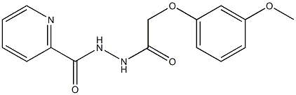 2-(3-methoxyphenoxy)-N'-(2-pyridinylcarbonyl)acetohydrazide 结构式