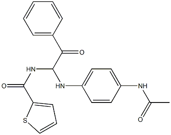 N-{1-[4-(acetylamino)anilino]-2-oxo-2-phenylethyl}-2-thiophenecarboxamide|
