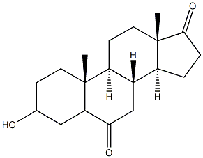 3-hydroxyandrostane-6,17-dione Structure