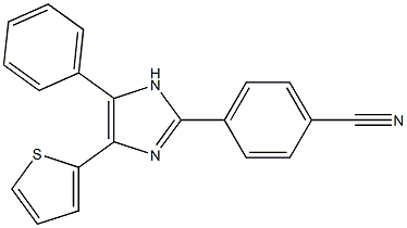 4-(5-phenyl-4-thien-2-yl-1H-imidazol-2-yl)benzonitrile 结构式