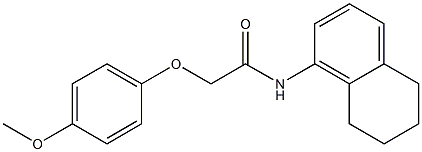 2-(4-methoxyphenoxy)-N-(5,6,7,8-tetrahydro-1-naphthalenyl)acetamide,,结构式