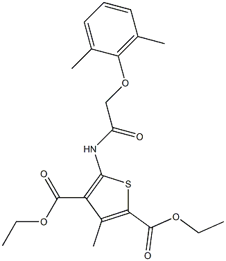 diethyl 5-{[(2,6-dimethylphenoxy)acetyl]amino}-3-methyl-2,4-thiophenedicarboxylate
